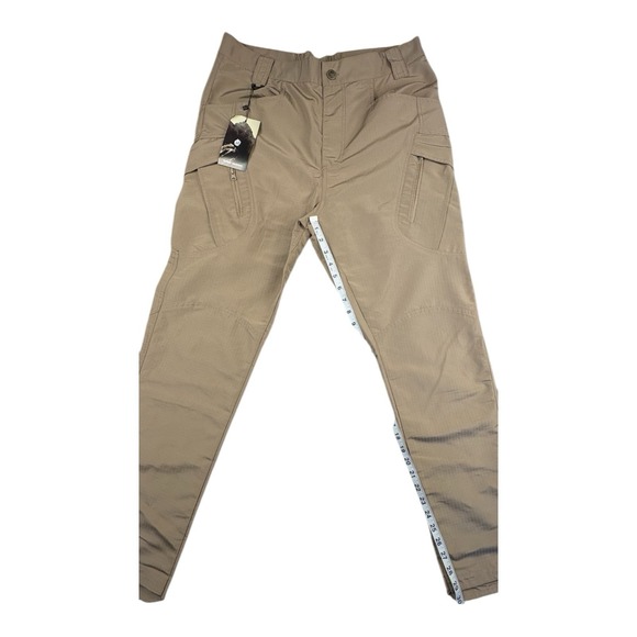 Tactical Outdoor Hiking Pants XL Khaki Ripstop Zip Pockets NWT - Picture 11 of 11